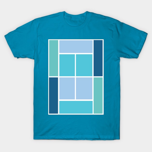 TENNIS COURT COLOR PALLETE T-Shirt by King Chris